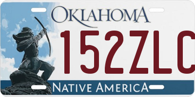 OK license plate 152ZLC