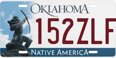 OK license plate 152ZLF