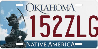 OK license plate 152ZLG