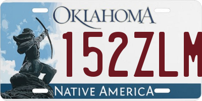 OK license plate 152ZLM