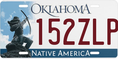 OK license plate 152ZLP