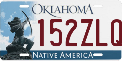 OK license plate 152ZLQ