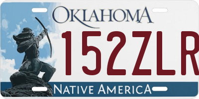OK license plate 152ZLR