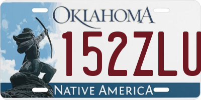 OK license plate 152ZLU