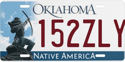 OK license plate 152ZLY