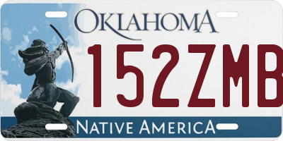 OK license plate 152ZMB