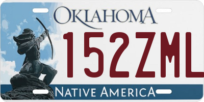 OK license plate 152ZML