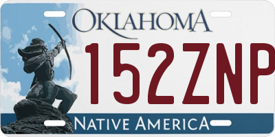 OK license plate 152ZNP