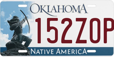 OK license plate 152ZOP