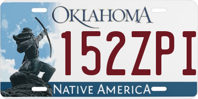 OK license plate 152ZPI