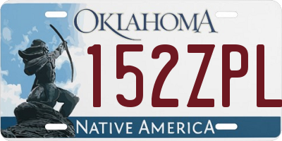 OK license plate 152ZPL