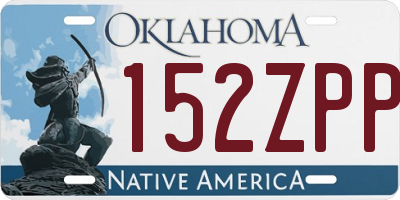 OK license plate 152ZPP