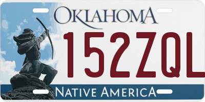 OK license plate 152ZQL
