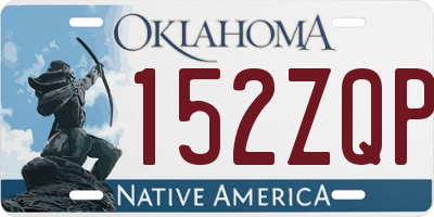 OK license plate 152ZQP