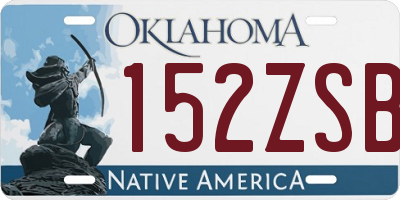 OK license plate 152ZSB