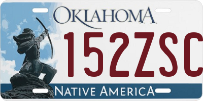 OK license plate 152ZSC