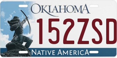 OK license plate 152ZSD