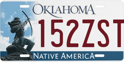 OK license plate 152ZST