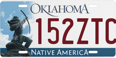 OK license plate 152ZTC