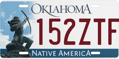 OK license plate 152ZTF