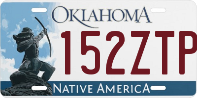 OK license plate 152ZTP