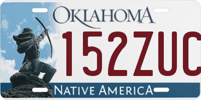 OK license plate 152ZUC