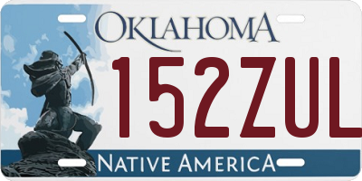 OK license plate 152ZUL