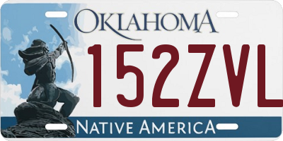 OK license plate 152ZVL