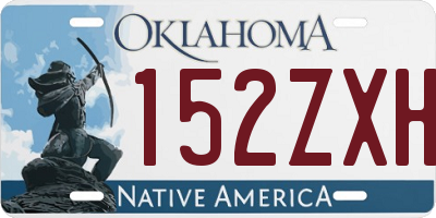 OK license plate 152ZXH