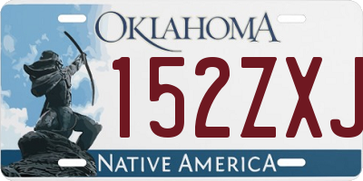 OK license plate 152ZXJ