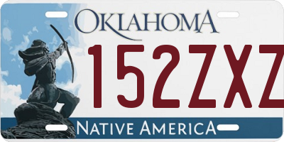 OK license plate 152ZXZ