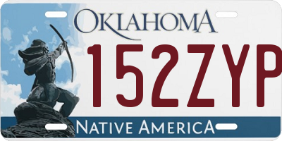 OK license plate 152ZYP