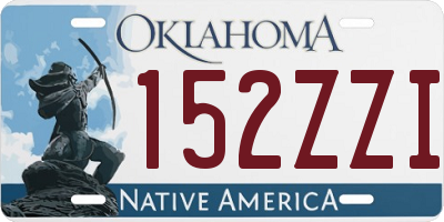 OK license plate 152ZZI