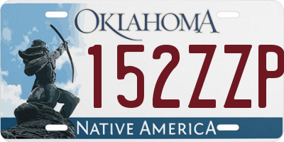 OK license plate 152ZZP
