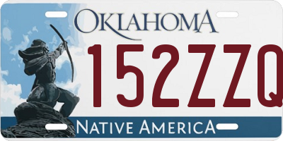OK license plate 152ZZQ