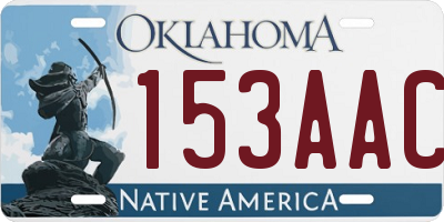 OK license plate 153AAC