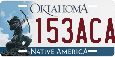 OK license plate 153ACA