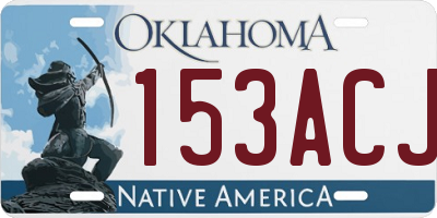 OK license plate 153ACJ