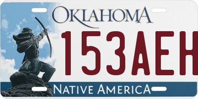 OK license plate 153AEH