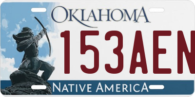 OK license plate 153AEN