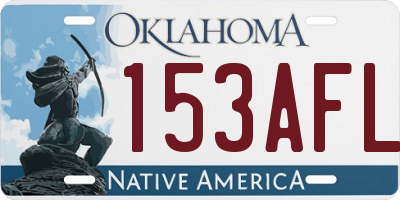 OK license plate 153AFL