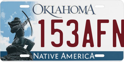 OK license plate 153AFN