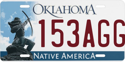 OK license plate 153AGG
