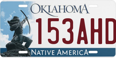 OK license plate 153AHD