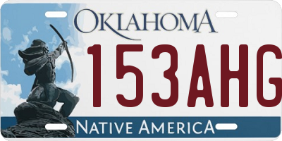 OK license plate 153AHG