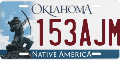 OK license plate 153AJM