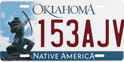 OK license plate 153AJV