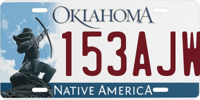 OK license plate 153AJW