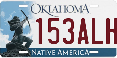 OK license plate 153ALH