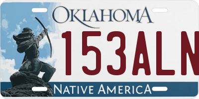 OK license plate 153ALN